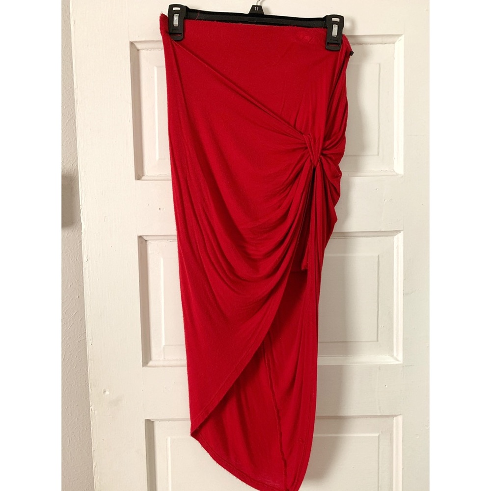 Asymmetrical Red Skirt Size M
